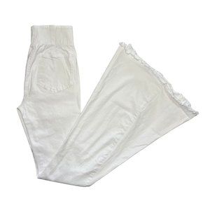 NWOT Red Dress Boutique White Denim Stretchy Bell Bottom Jeans High Waist Size S